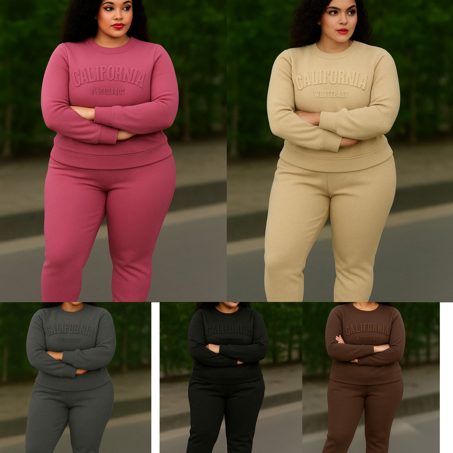 Roundneck Ladies Hoodie Tracksuits
