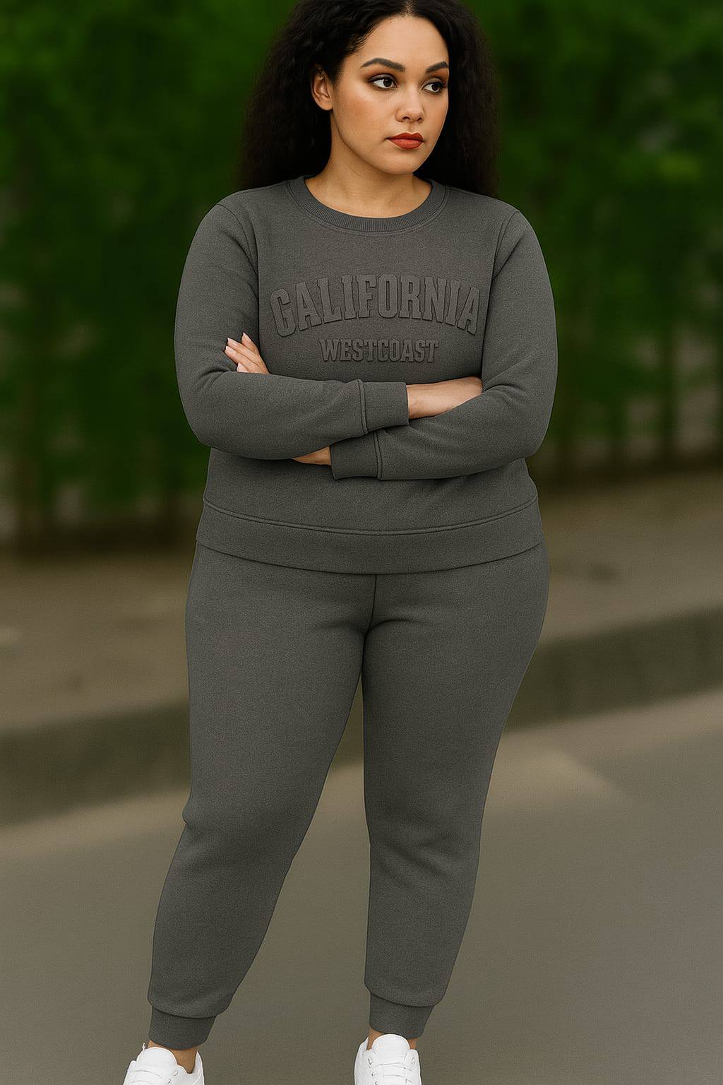 Roundneck Ladies Hoodie Tracksuits
