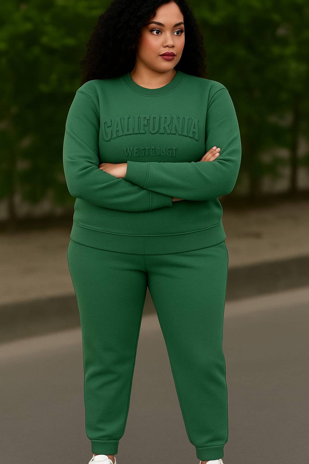 Roundneck Ladies Hoodie Tracksuits