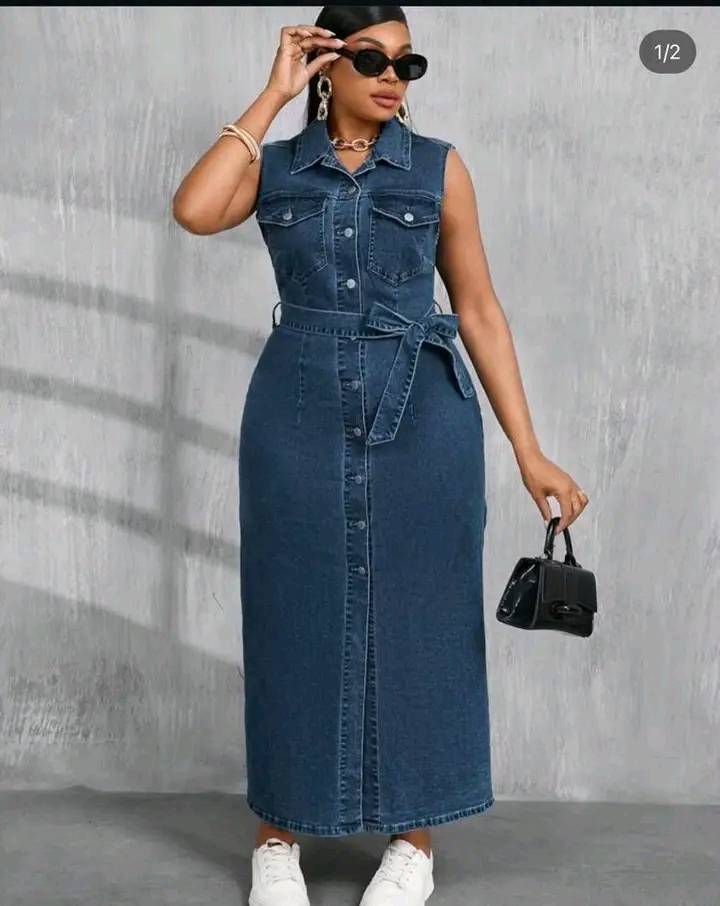 Spring Long Denim Dress