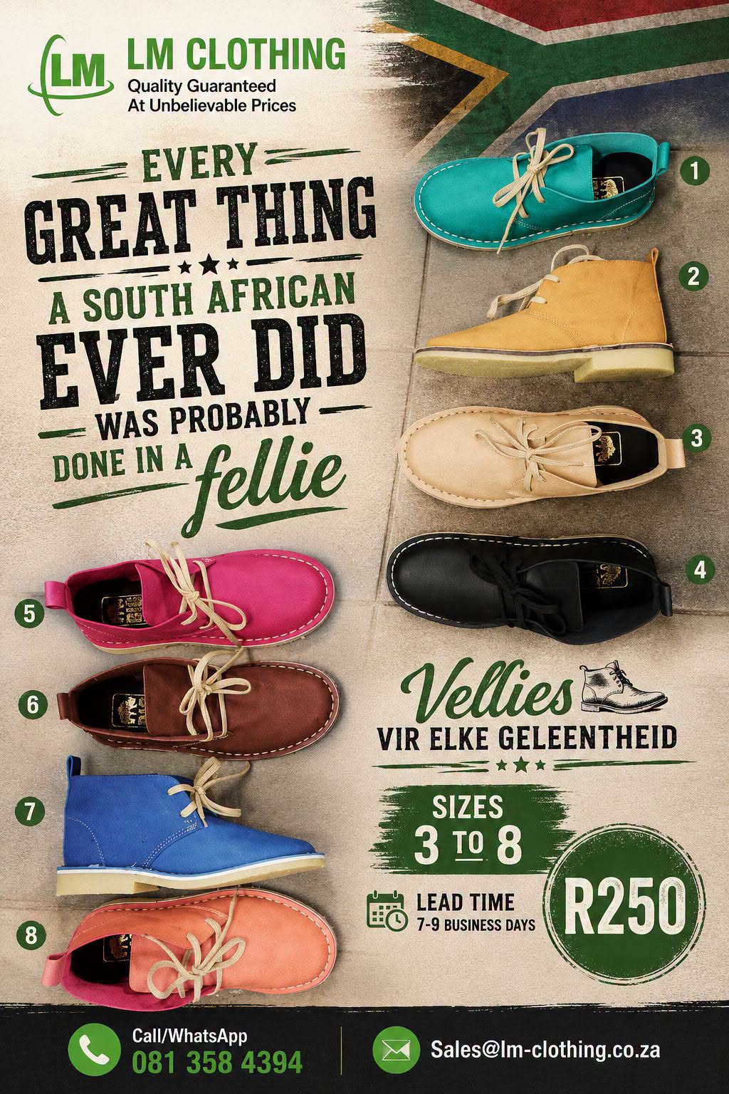 South African Made Leather Vellies