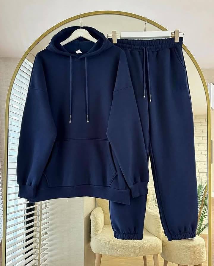 Unisex Cotton Two Piece Track Hoodies