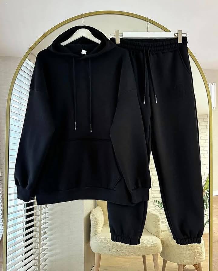 Unisex Cotton Two Piece Track Hoodies