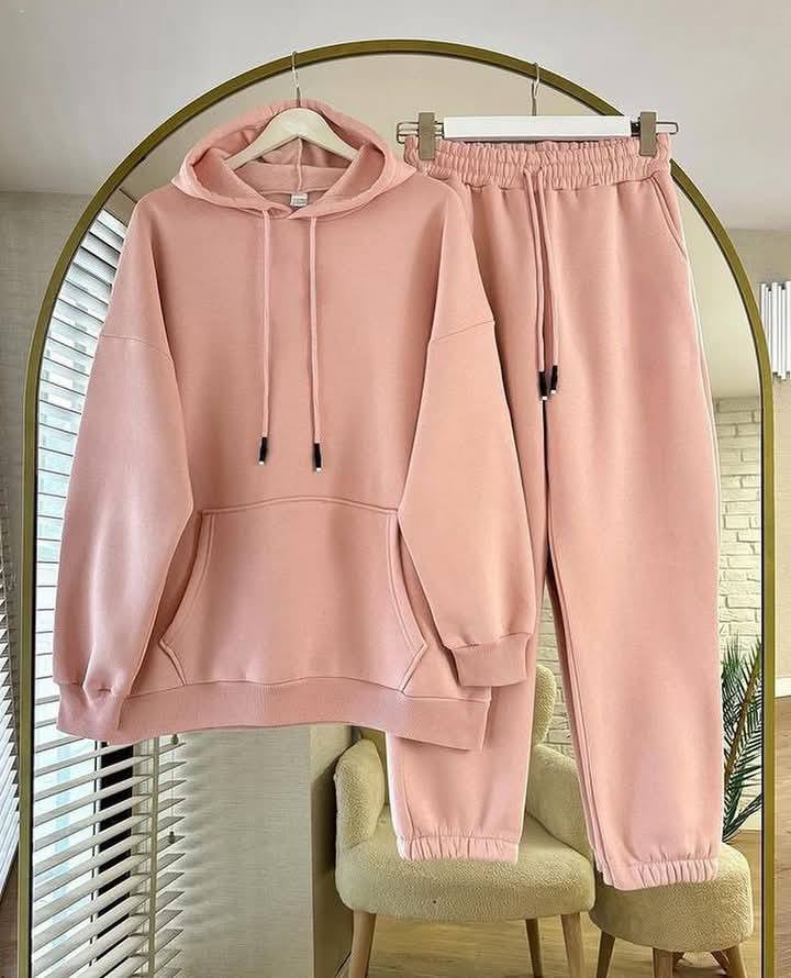 Unisex Cotton Two Piece Track Hoodies