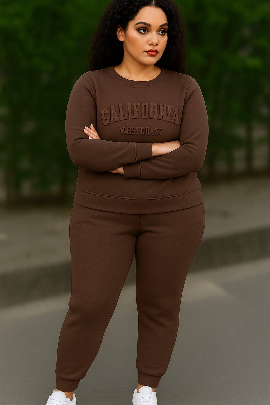 Roundneck Ladies Hoodie Tracksuits