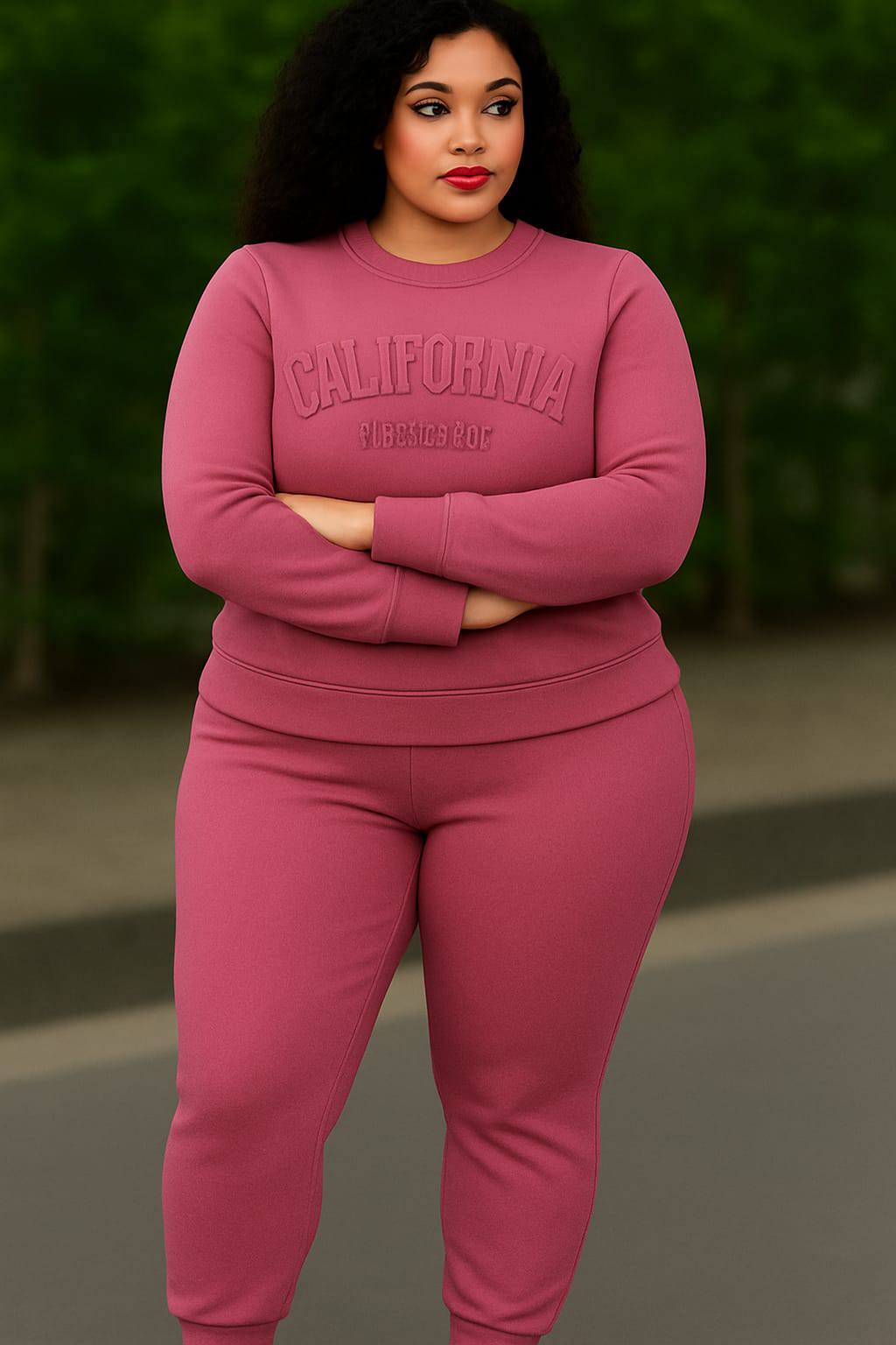 Roundneck Ladies Hoodie Tracksuits