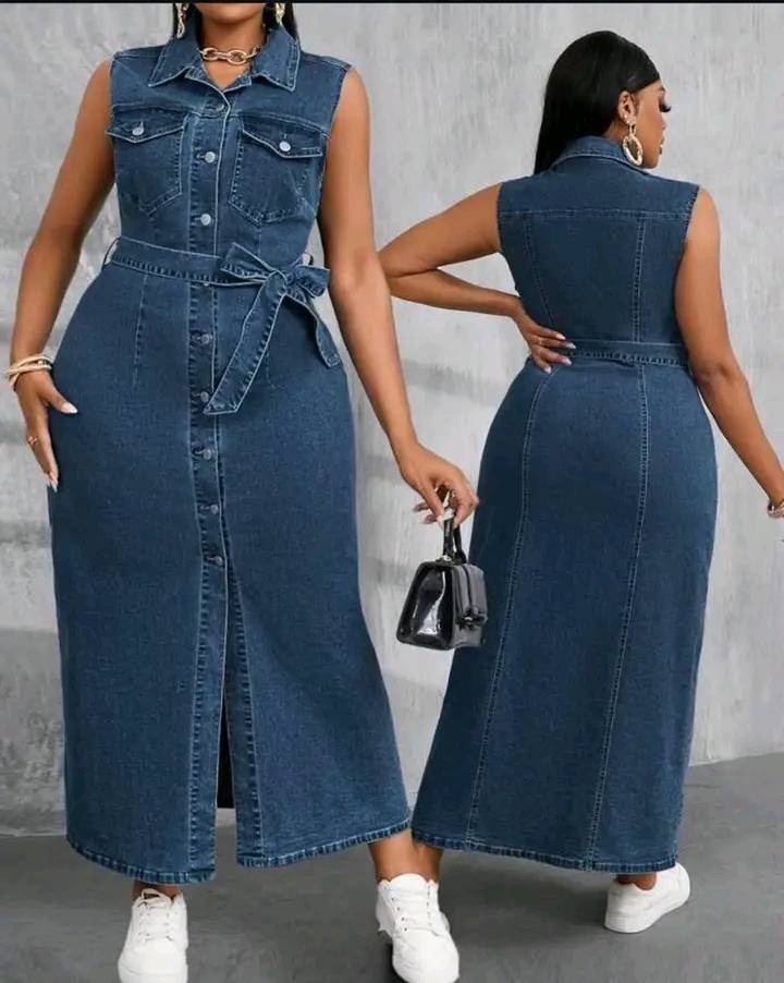 Spring Long Denim Dress