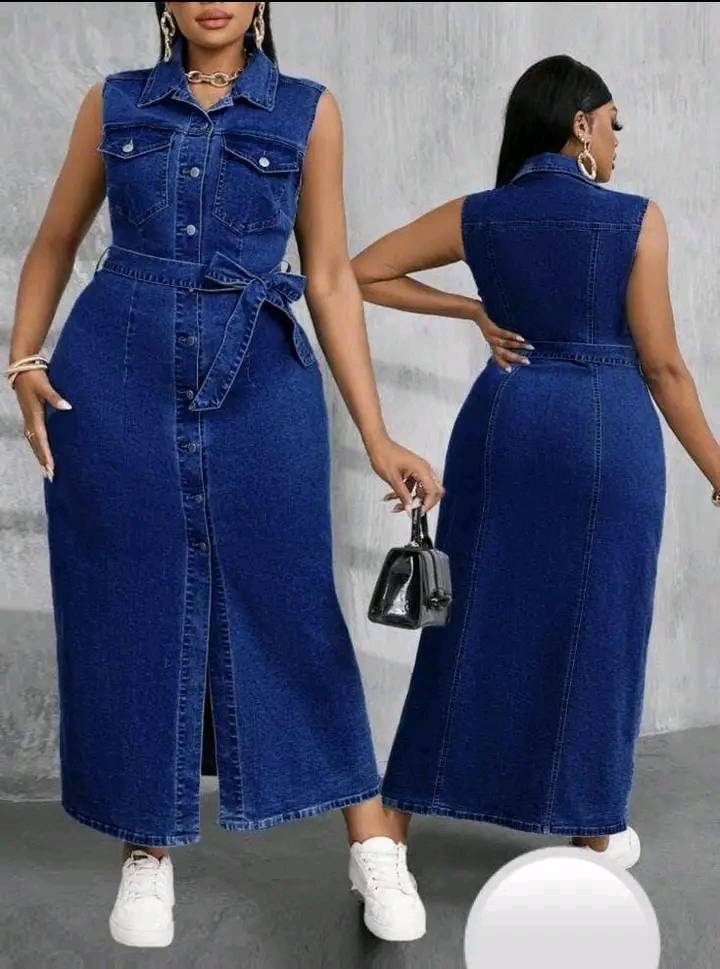 Spring Long Denim Dress