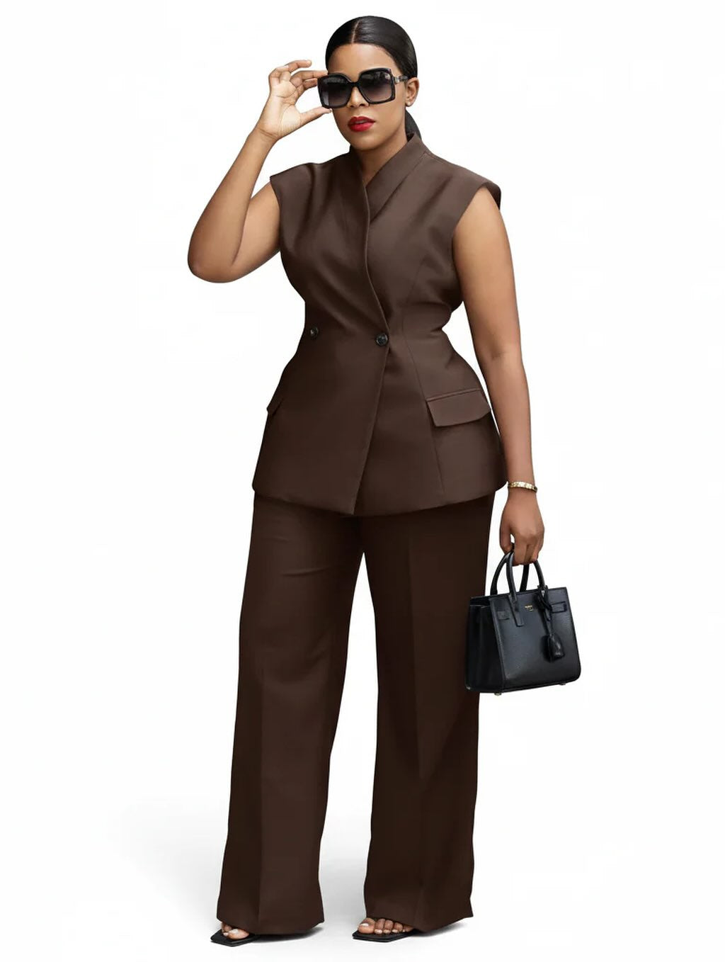 Elegant Sleeveless Suit