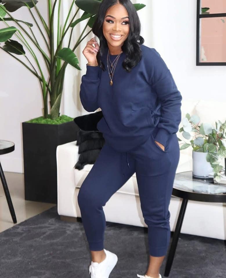 Round Neck Two Piece Tracksuits