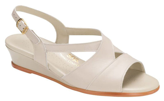Caress Cross Strap Wedge Sandal