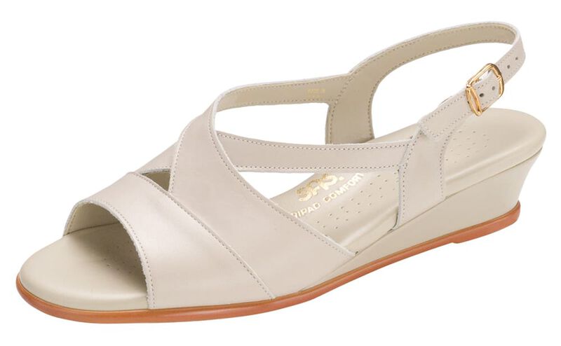 Caress Cross Strap Wedge Sandal