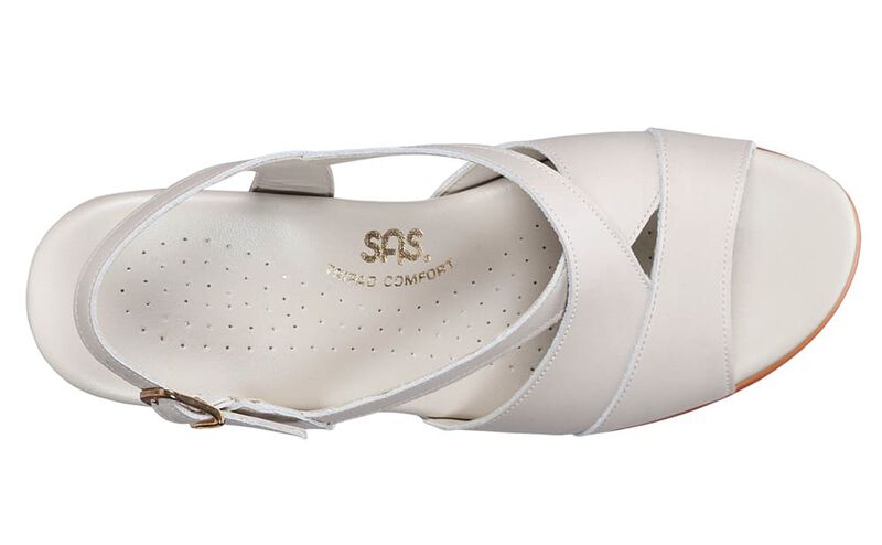 Caress Cross Strap Wedge Sandal